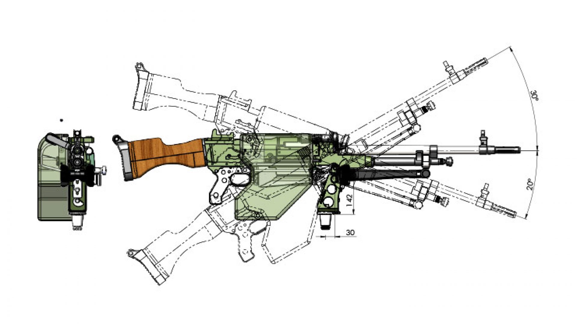 svekon weaponmount 16 fn mag 7.62mm